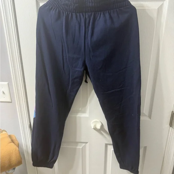 NWOT Disney Dark Blue Joggers with Character Design - Picture 3 of 3